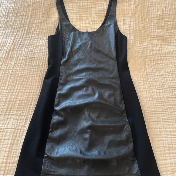 FREE PEOPLE FAUX LEATHER BODYCON TANK DRESS - SIZE M - Picture 3 of 6